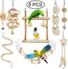 Parrot Chewing Toy Bird Toy Log Swing Set Of 8