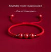 Red Hand Rope With Vermilion Sand Bracelet, Dragon Year, Primordial Year, Red Hand Rope