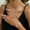 Women's Necklace Earring Bracelet Three-piece Set