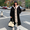 New Long Lambswool Fake Two-pieces Coats Women