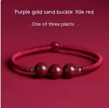 Red Hand Rope With Vermilion Sand Bracelet, Dragon Year, Primordial Year, Red Hand Rope