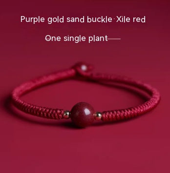 Red Hand Rope With Vermilion Sand Bracelet, Dragon Year, Primordial Year, Red Hand Rope