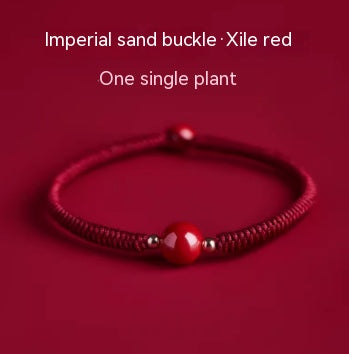 Red Hand Rope With Vermilion Sand Bracelet, Dragon Year, Primordial Year, Red Hand Rope