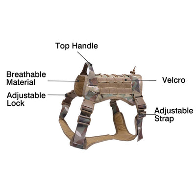 Chicos Pet Store™️ Tactical Pet Harness Collar Vest With Handle